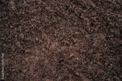 Top view texture of rich soil background.