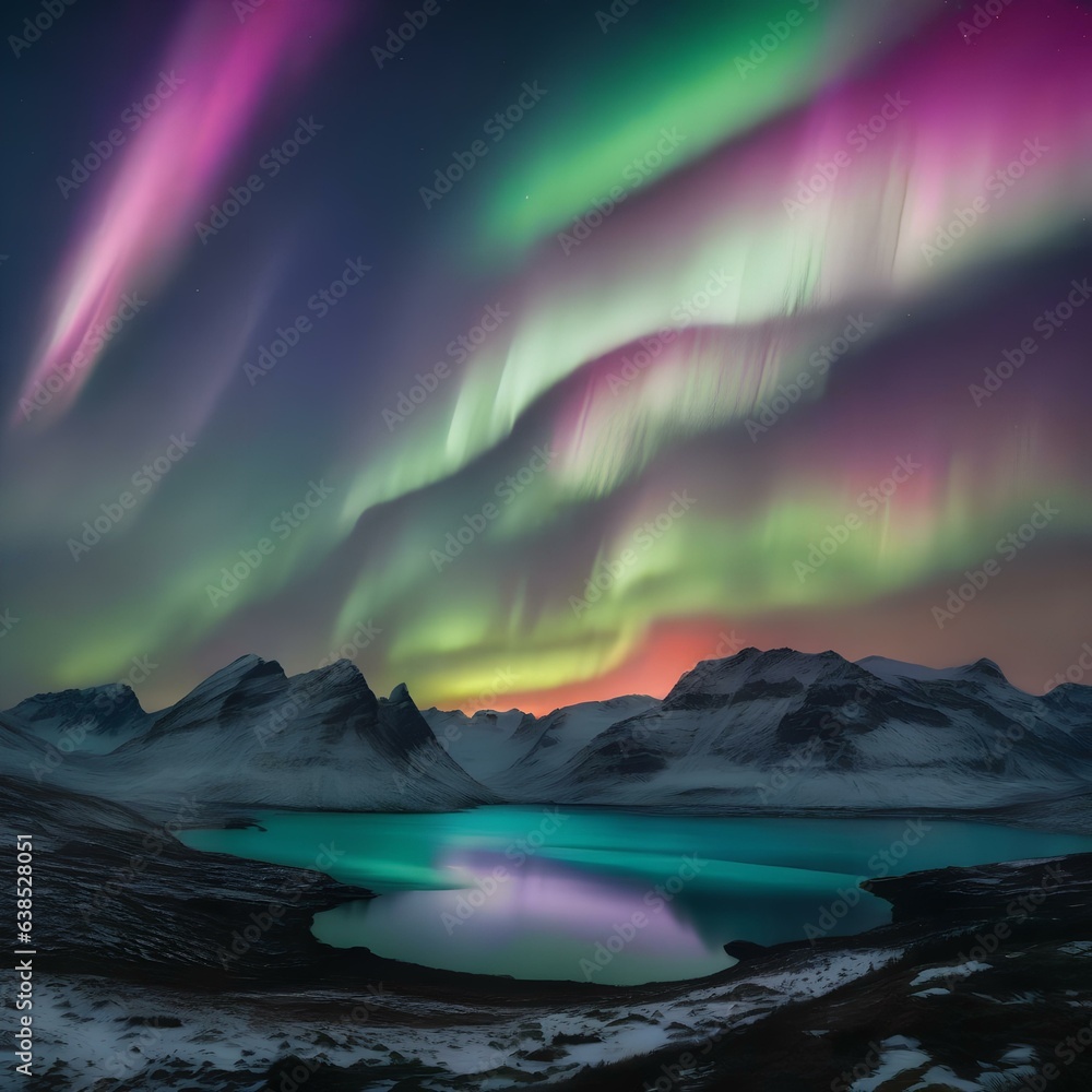 A sentient aurora borealis that weaves stories in the night sky through vibrant, shifting colors3
