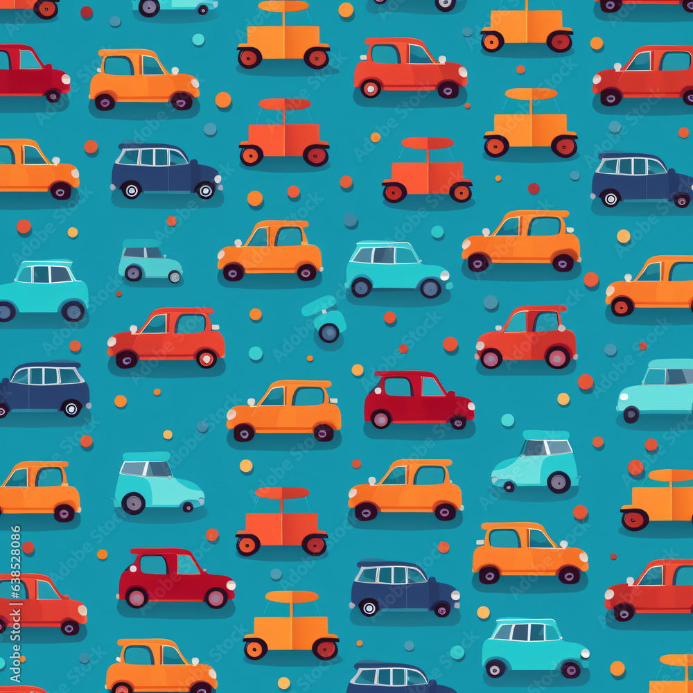 Colorful Painted Handdrawn Car Background Colorful Painted Handdrawn Car Background