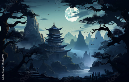  Elegance of Traditional Japanese Landscapes  Artwork Collection of Tranquil Beauty  Generative AI