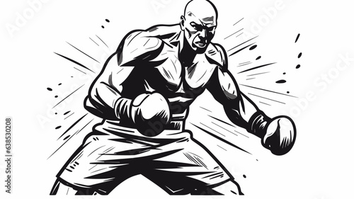 Power Unleashed Experience Our Intense Boxer Banner Showcasing Grit, Determination, and the Art of Combat in the Ring 