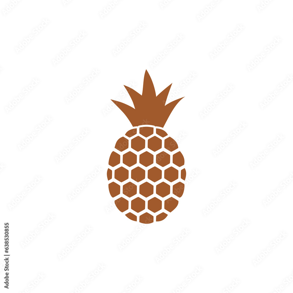 Obraz premium Pineapple icon isolated on transparent background
