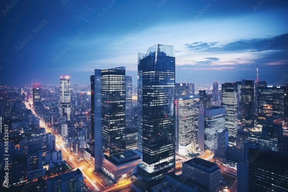 Fototapeta premium Beautiful architecture building cityscape in seoul city