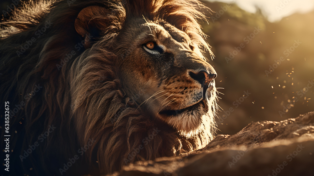 Naklejka premium portrait of a lion