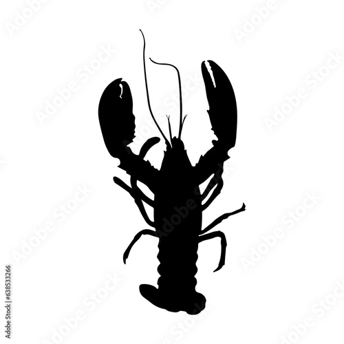 silhouette of lobsters