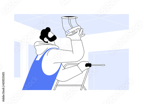 CO2 alarm abstract concept vector illustration.