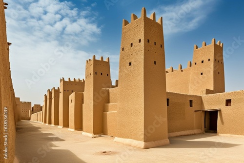 Riyadh's historical landmark - Ad Diriyah. Generative AI photo