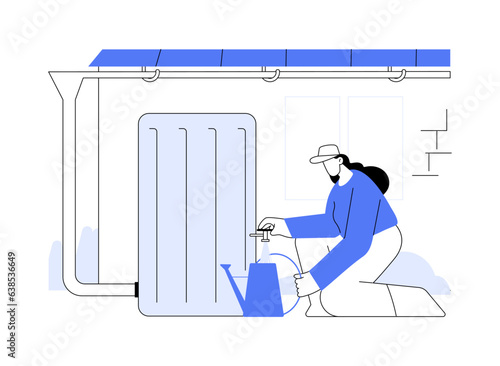 Rainwater tank abstract concept vector illustration.