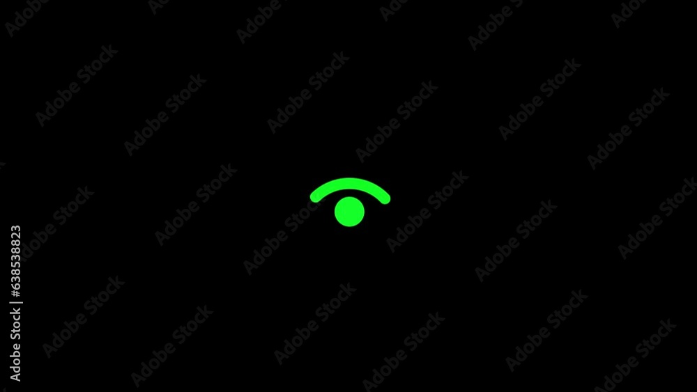 WiFi icon, flashes, video animation. Wifi symbol motion design for web design, mobile apps, design. WiFi icon, flashes, video animation. Wifi symbol motion design for web design, mobile apps, design.