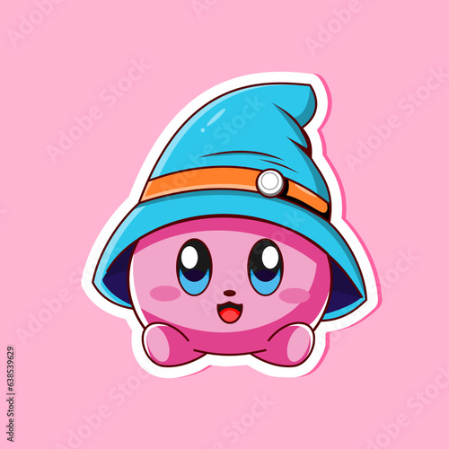 cute kirby character illustration