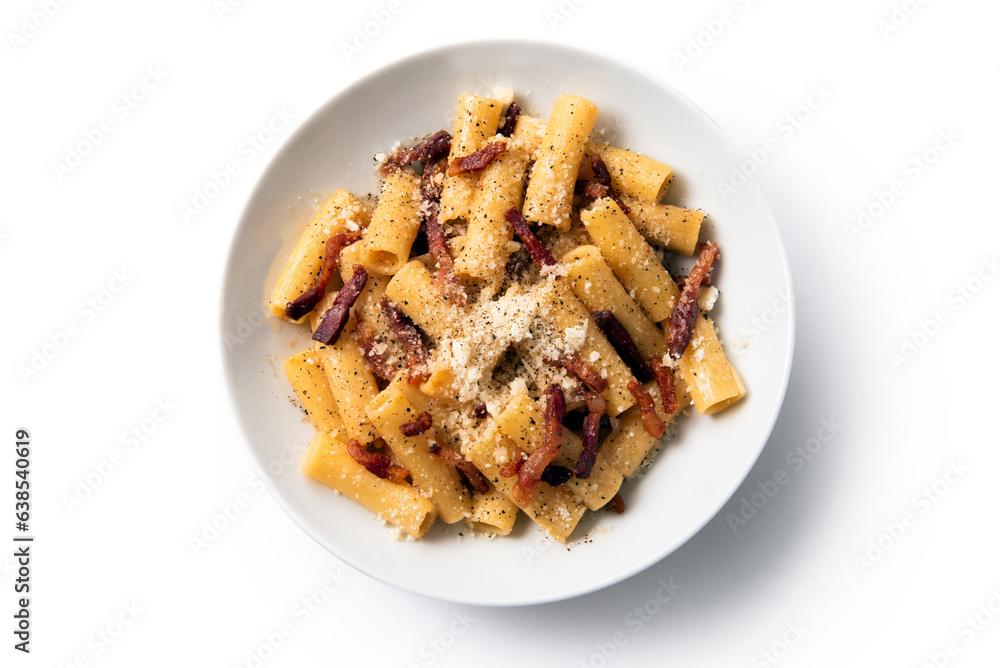 Rigatoni alla gricia, tipica ricetta romana di pasta condita con