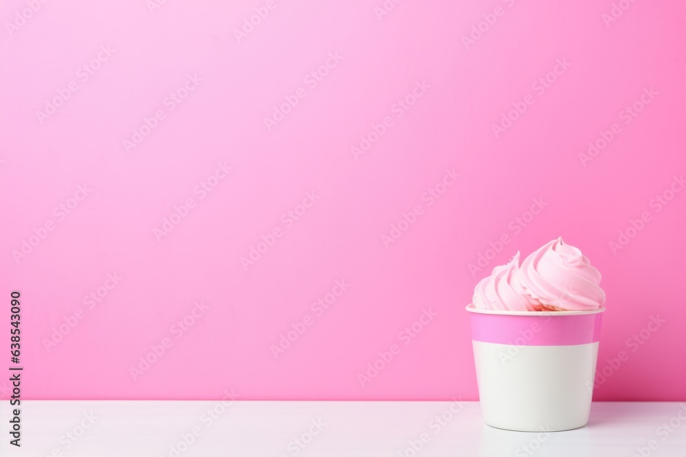 Ice Cream bowl themed background large copy space - stock picture backdrop