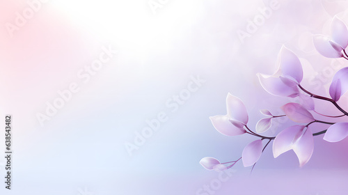 a purple tree with flowers against a pink background