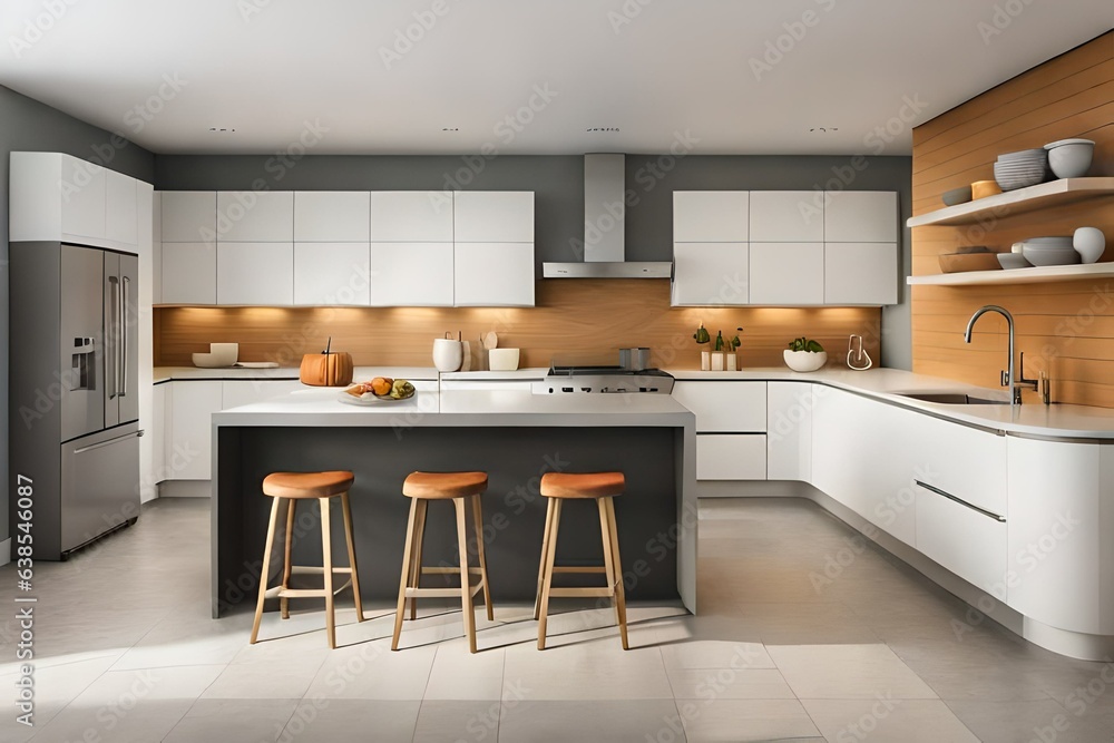 kitchen interior generative by AI technology kitchen interior generative by AI technology