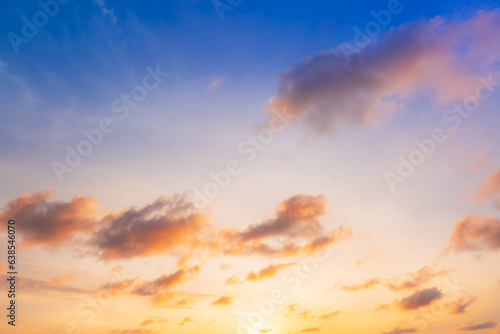 clouds and evening sky,Sunset sky for background or sunrise sky and clouds in the morning.