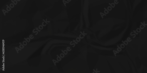 Black silk crumple black paper wrinkled poster template ,blank glued creased paper texture background. black paper crumled backdrop background. used for cardboard and clarkboard.
