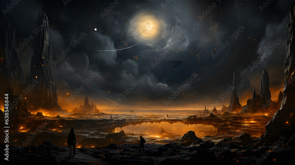 an artist's rendering of the planets from outer space