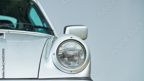 Drivers side headlight on a car