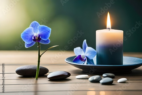 flowers with candle