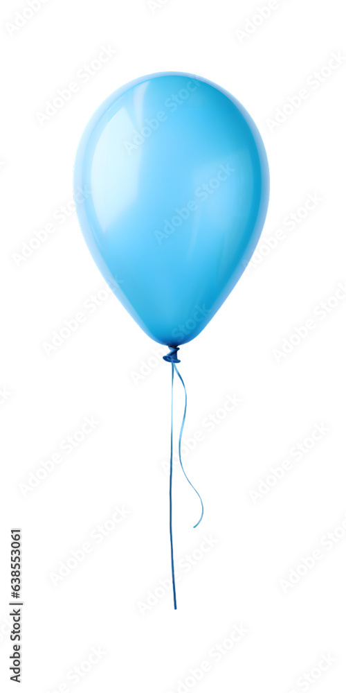Blue balloon isolated on transparent background Blue balloon isolated on transparent background