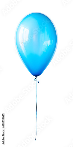 Blue balloon isolated on transparent background