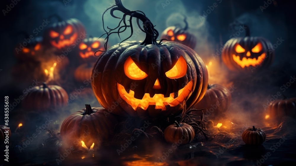 Obraz premium Halloween Back Drop theme Generated AI tools