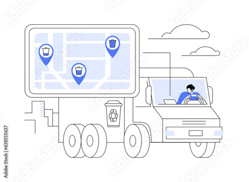 Smart waste collection abstract concept vector illustration.