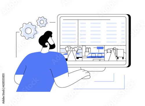Traffic data abstract concept vector illustration.