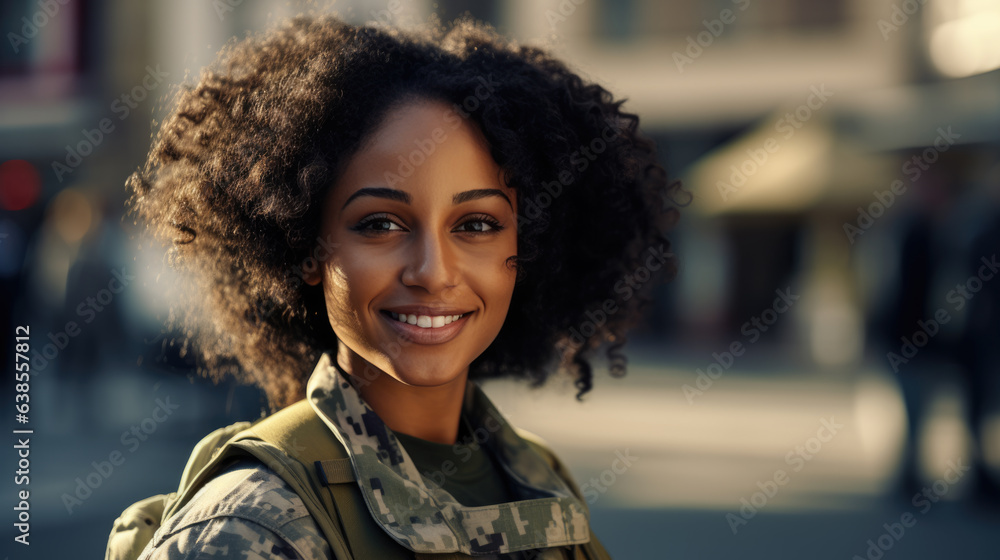 Portrait of a military woman