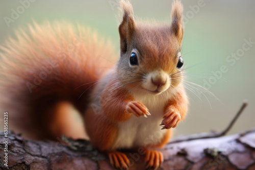 Cute baby squirrel © Veniamin Kraskov