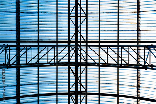 Obraz na płótnie Polycarbonate protective structure. Sun and rain protection canopy. w salonie