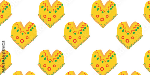 Cartoon Pattern with a Mexican poncho. Vector