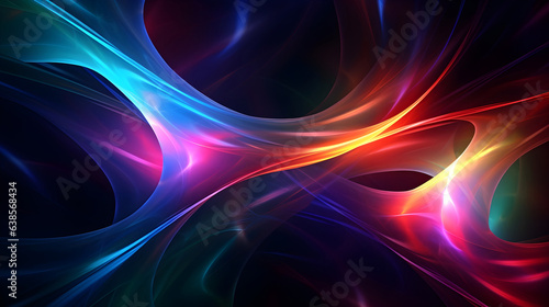Abstract fractal colorful light modern background © PrettyStock