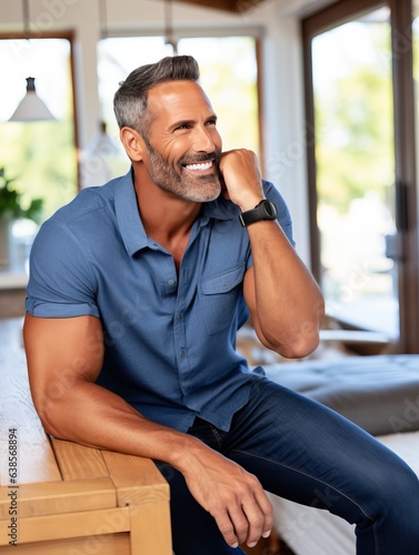 Attractive mature male port...