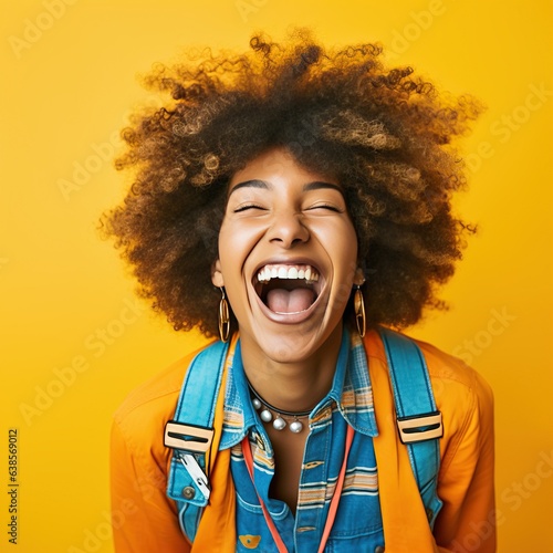 laughing young woman with a...