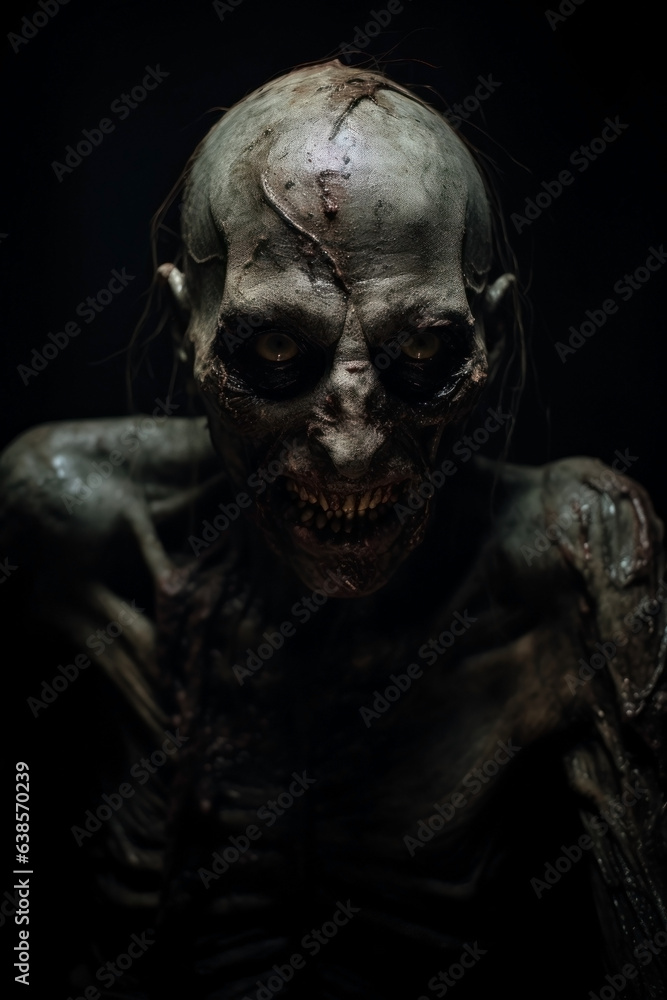 a mysterious monster with scars on his face. a mysterious monster with scars on his face.