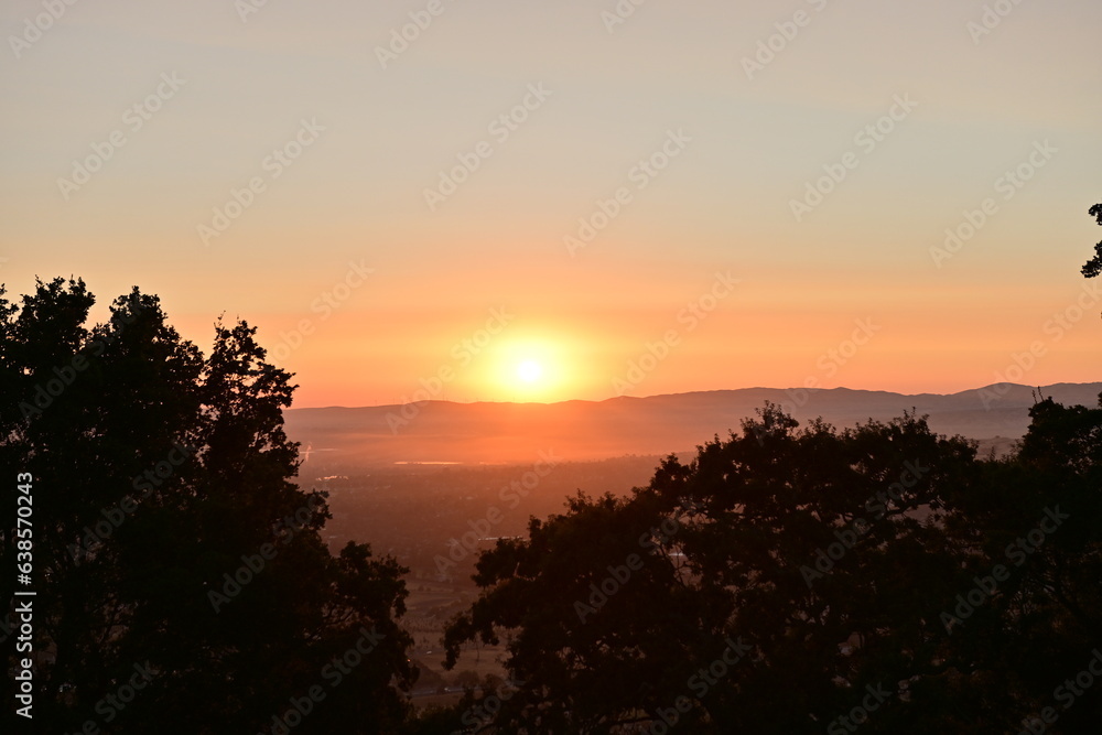 Fototapeta premium sunset on the lake