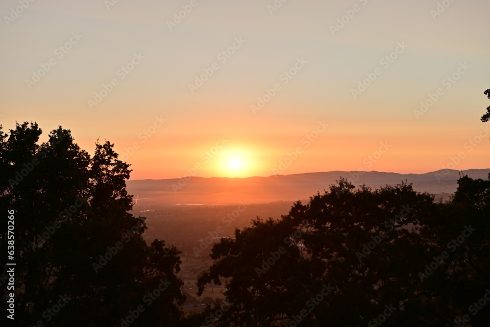 Fototapeta premium sunset on the lake