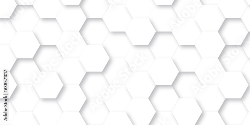 Fototapeta Naklejka Na Ścianę i Meble -  Abstract background with hexagons honeycomb technology texture. Hexagonal shape structure light seamless geometric background. Surface polygon pattern with glowing hexagon and futuristic business.