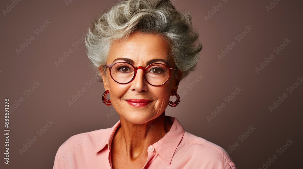 Lifelong Joy: Contented Senior Lady