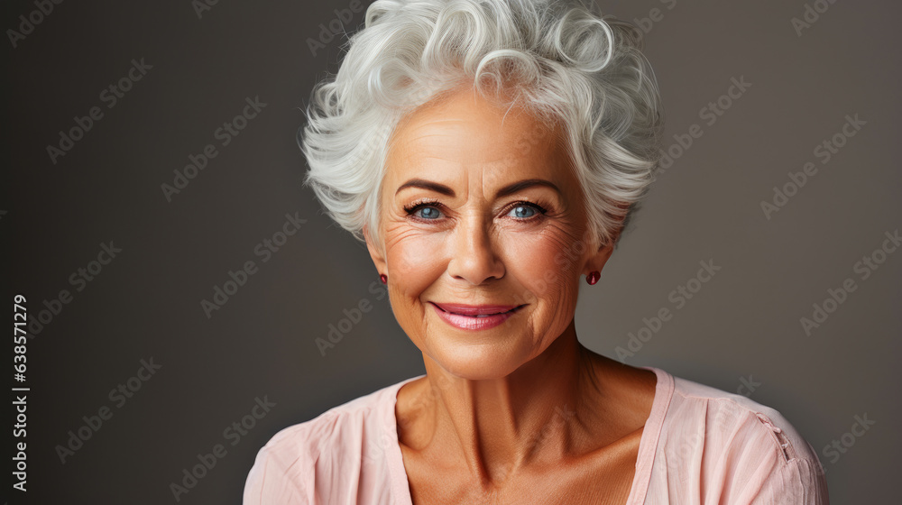 Elderly Euphoria: Beaming Grandmother