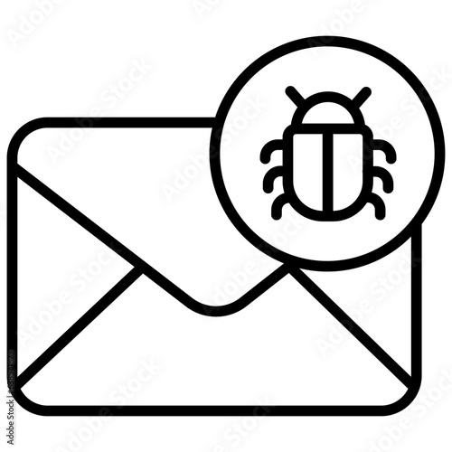 Outline Mail Bug icon
