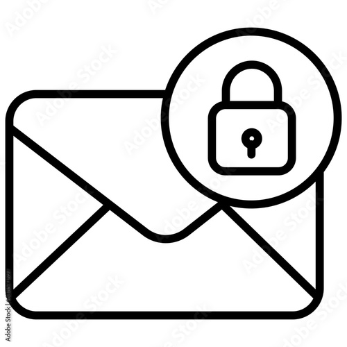 Outline Mail Lock icon