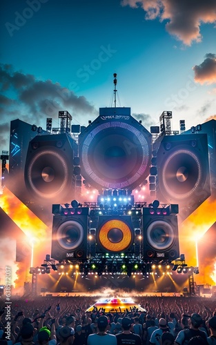 Photo of a crowded concert venue with a sea of people enjoying live music