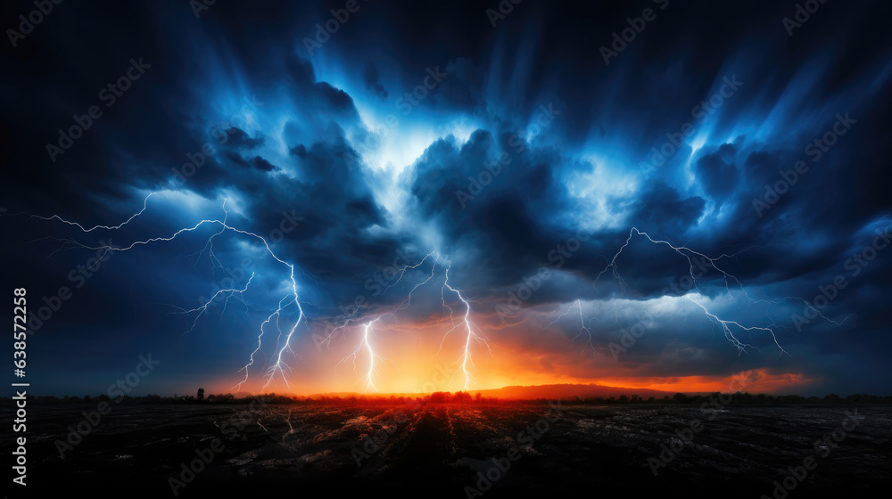 Eerie Night: Capturing the Lightning Symphony