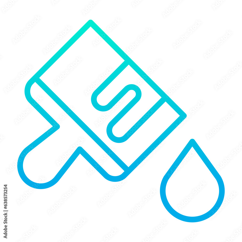 Outline gradient Paint Brush icon Outline gradient Paint Brush icon