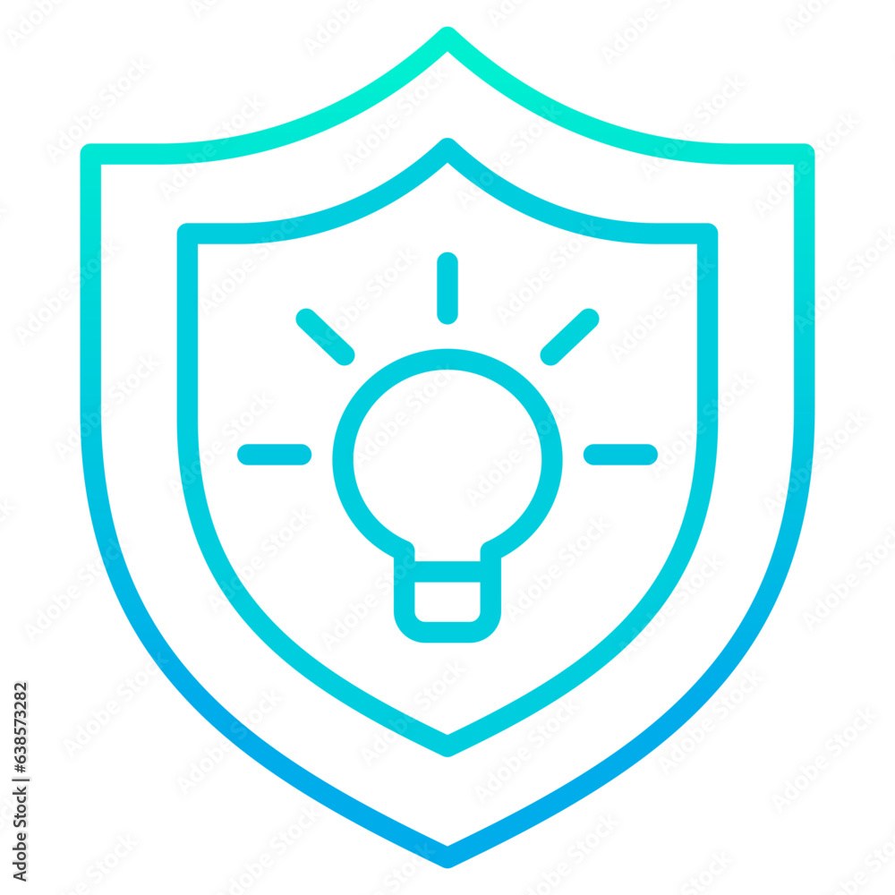 Outline gradient Protection icon Outline gradient Protection icon