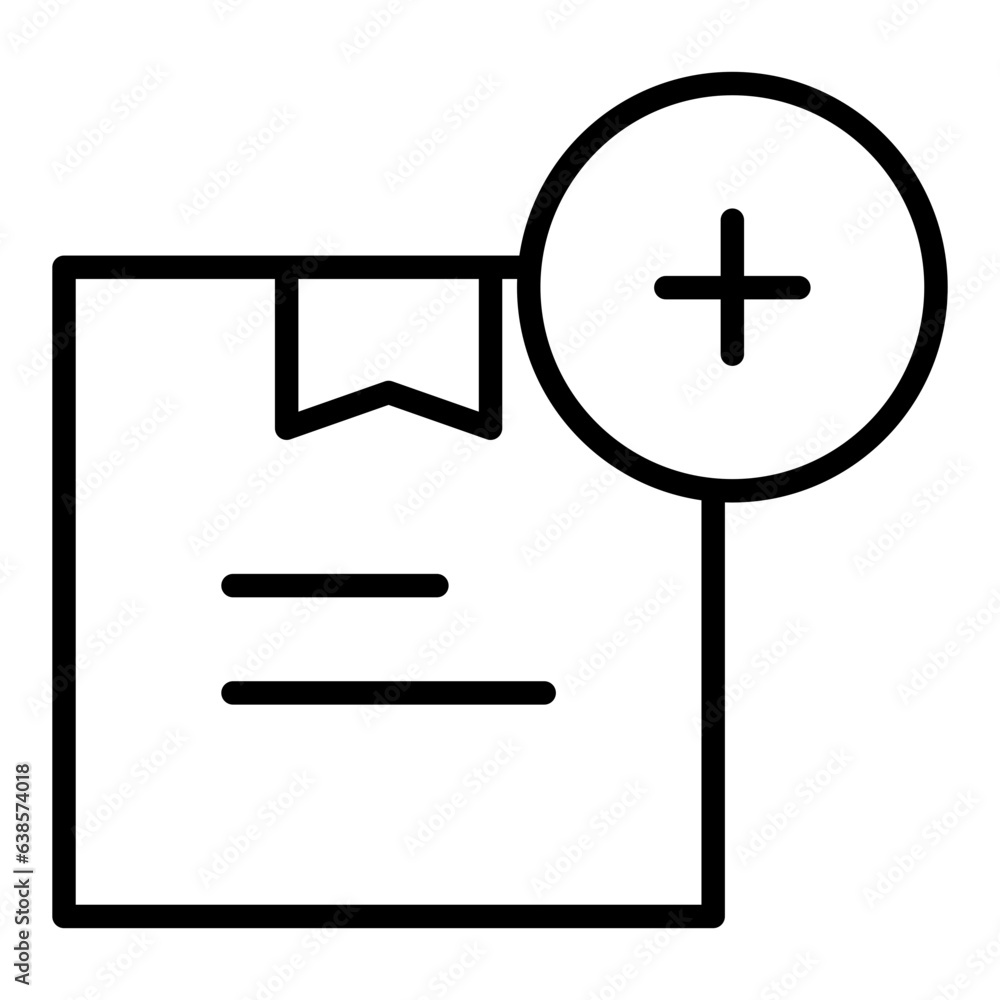 Outline Add delivery package icon Outline Add delivery package icon
