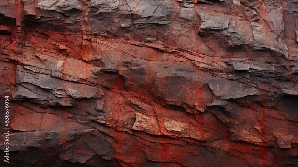 Fototapeta premium Crimson Carved Heights: Dramatic Cliff Wall