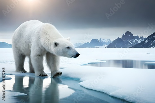 polar bear in the snow